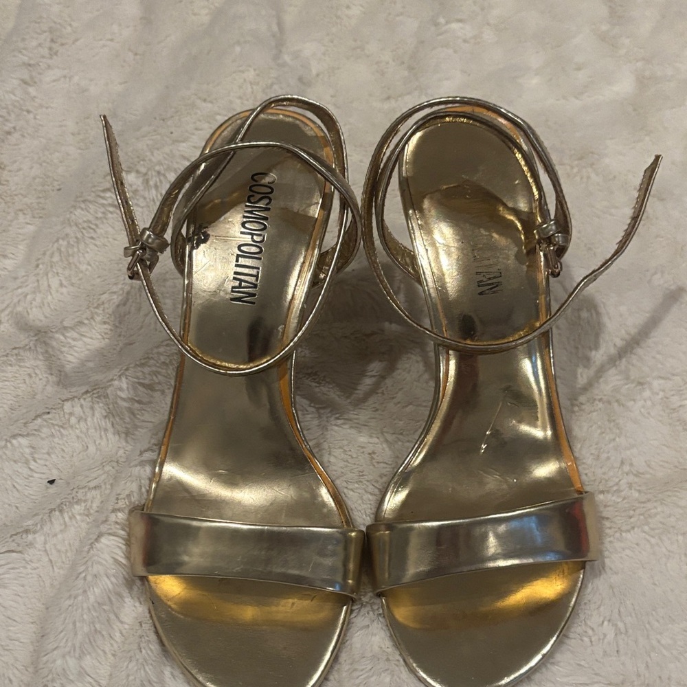 Cosmopolitan Shimmering Gold Heels